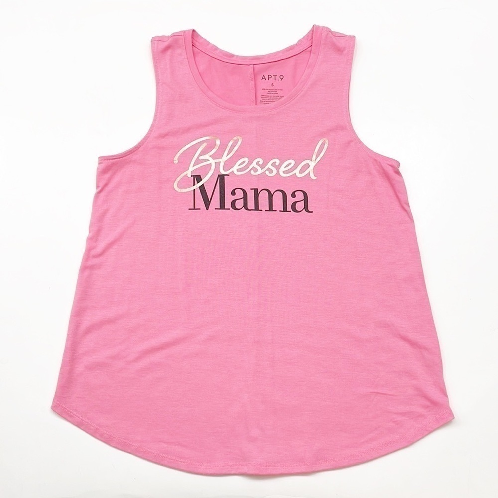 Apt. 9 Blessed Mama pink tank top